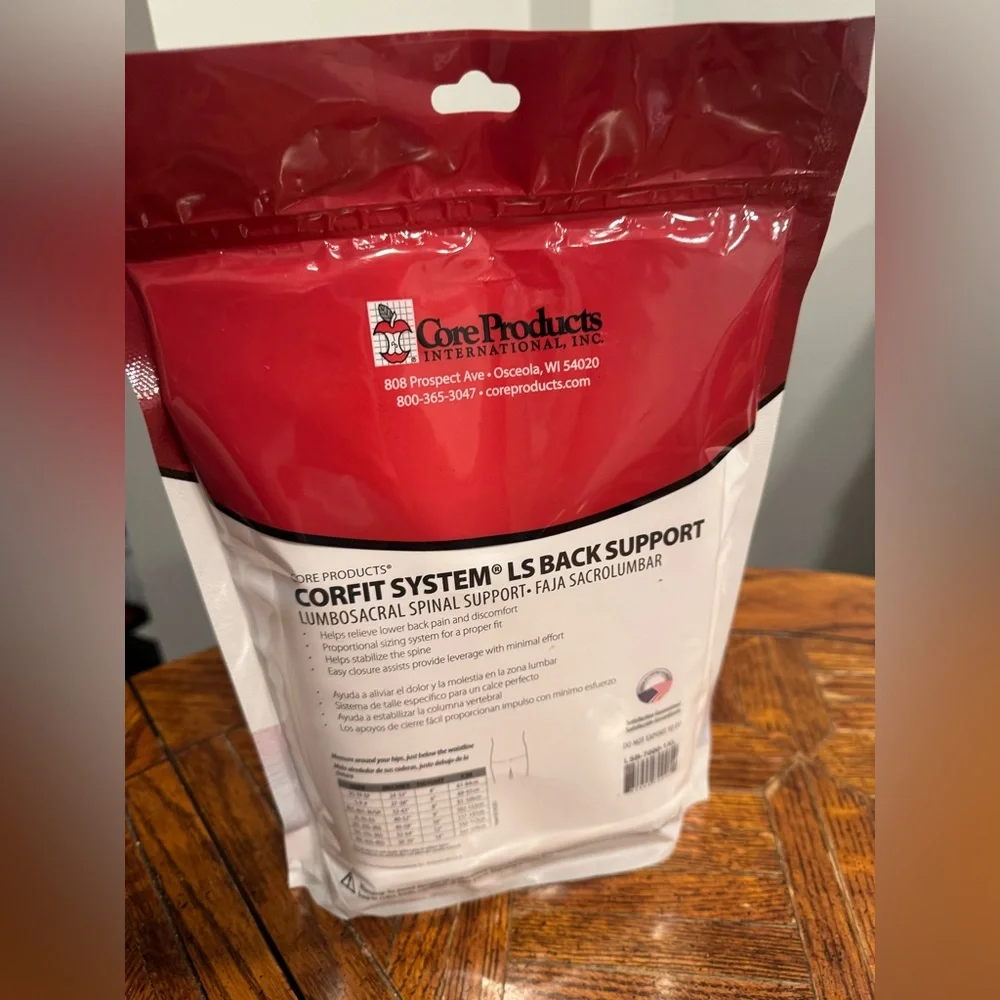 Corefit System LS Back Support Back Brace Size XL Sealed, Never Opened